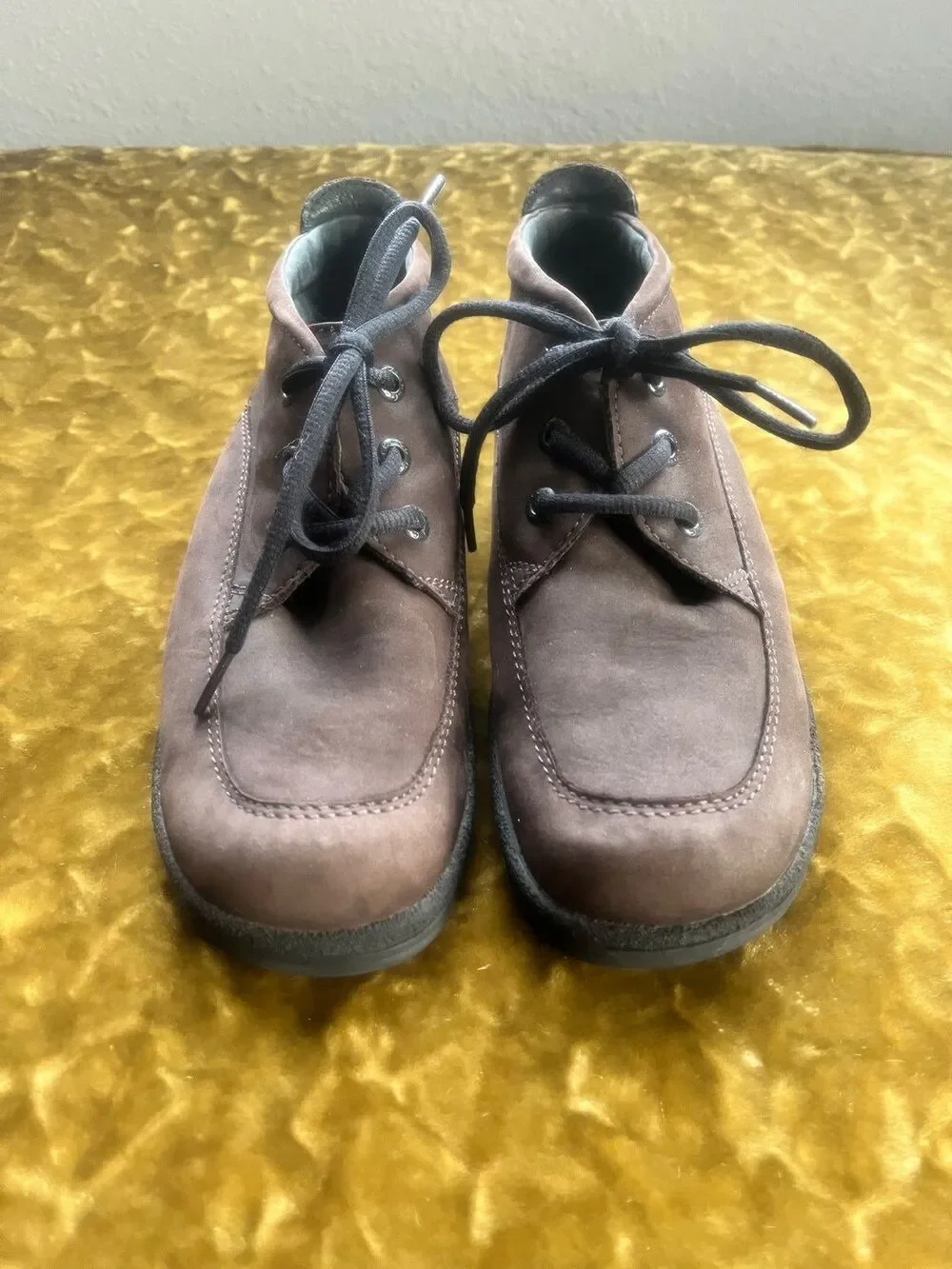 ECCO Men's Brown Leather Lace Up Chukka Boots Shoes Size US 6.5-7 EU40